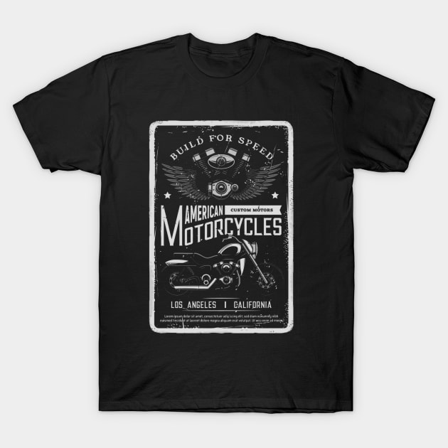 american motorcycles T-Shirt by  Faya